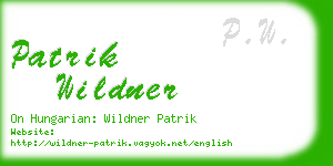 patrik wildner business card